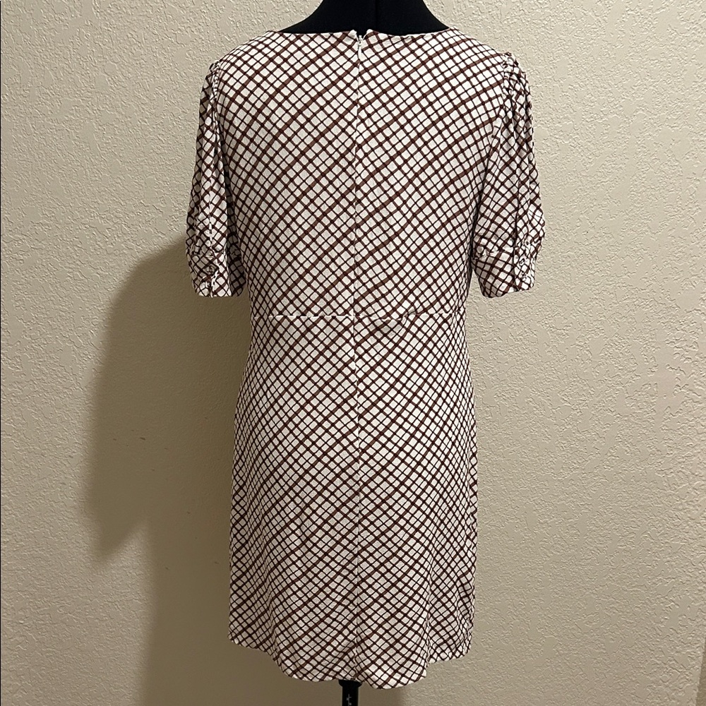 Wayf Brown and White Checkered Dress - Picture 3 of 4